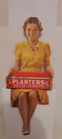Planters Peanut die card pretty lady display