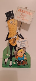 Planters Peanut die cut easel back sign