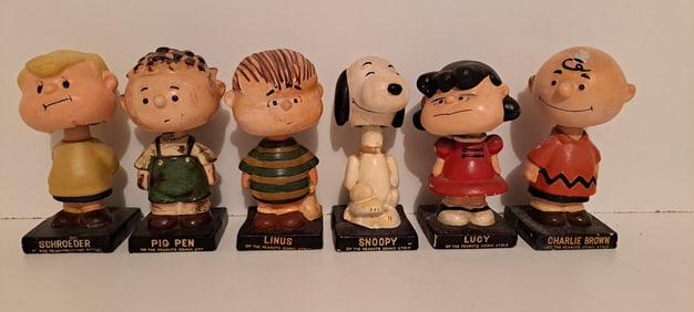 (6) Peanuts gang nodders