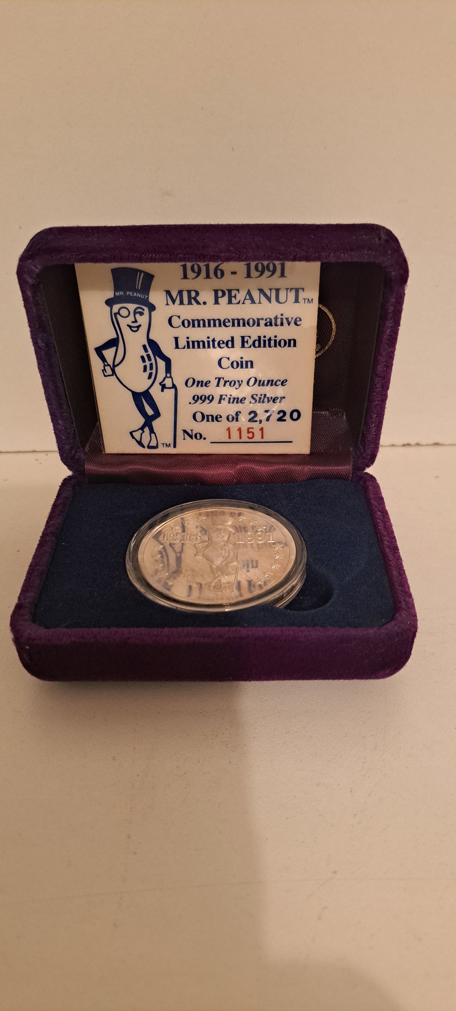 Mr. Peanut commemorative coin (1 of 3)