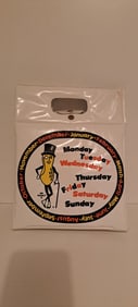 vinyl Mr. Peanut tote bag