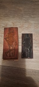 (2) Mr. Peanut rubber ink stamps