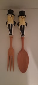 Mr. Peanut salsd fork and spoon