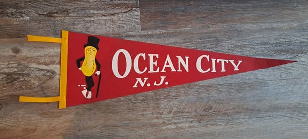 Mr. Peanut Ocean City felt pennant
