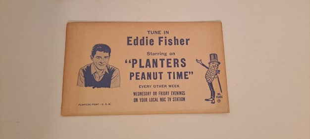 Eddie Fisher, Planters Peanut advertising card