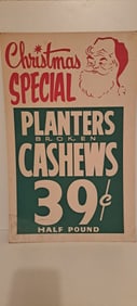 Planters Peanut cardboard sign