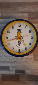 Mr. Peanut neon clock