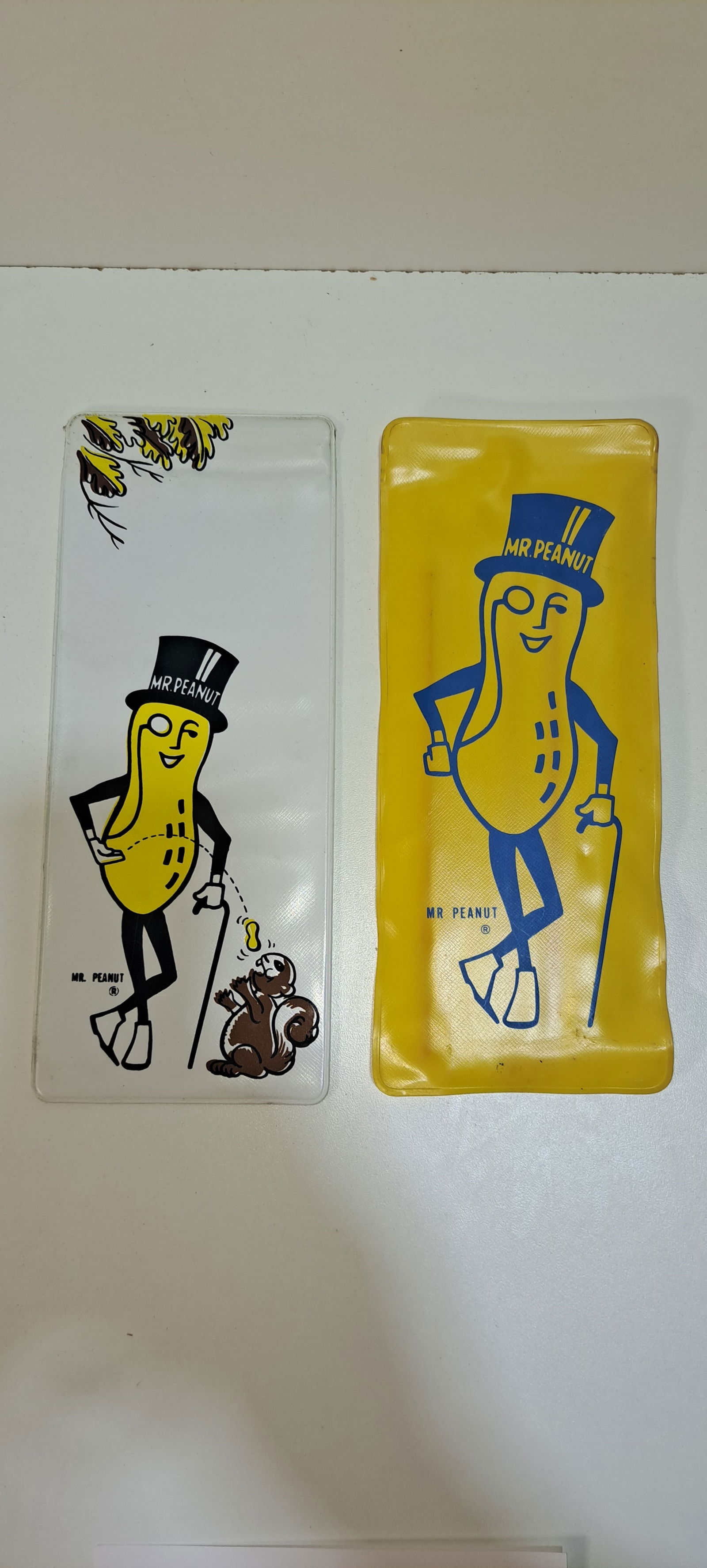 (2) Mr. Peanut pencil cases: 2 vinyl Mr. Peanut pencil cases, one with 10 original, unused Mr. Peanut pencils, each approx. 4" x 9.5", Please note: if picking up, location is different than auction location. Please contact us for