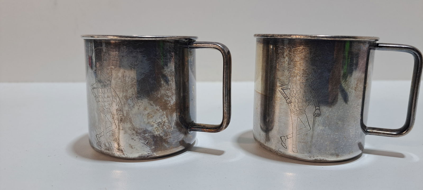 (2) Mr. Peanut silverplate child" cups (1 of 5)