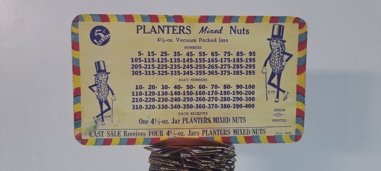 Planters Peanuts pull tab game - 2