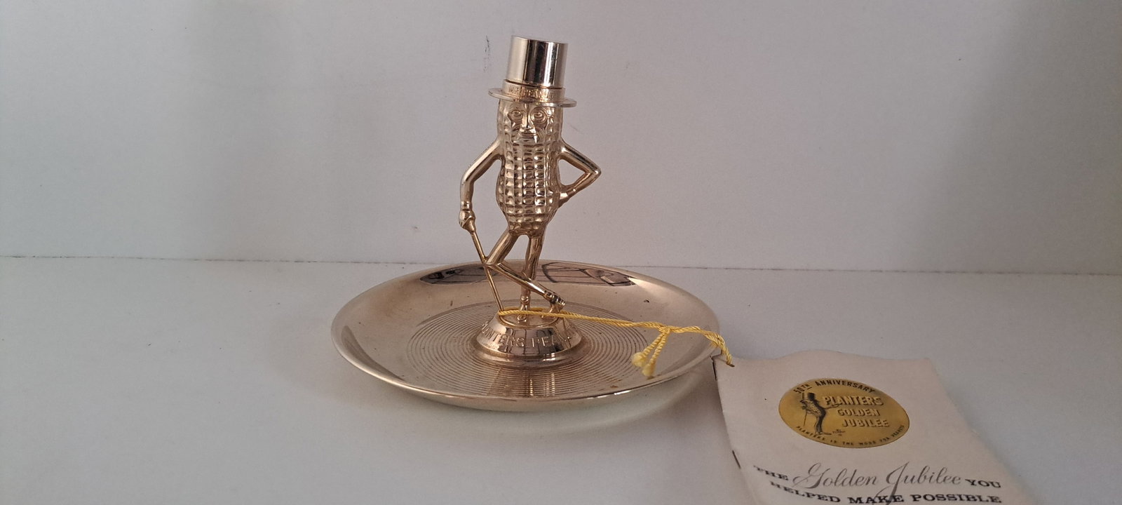 Mr. Peanut gold tone ashtray (1 of 6)
