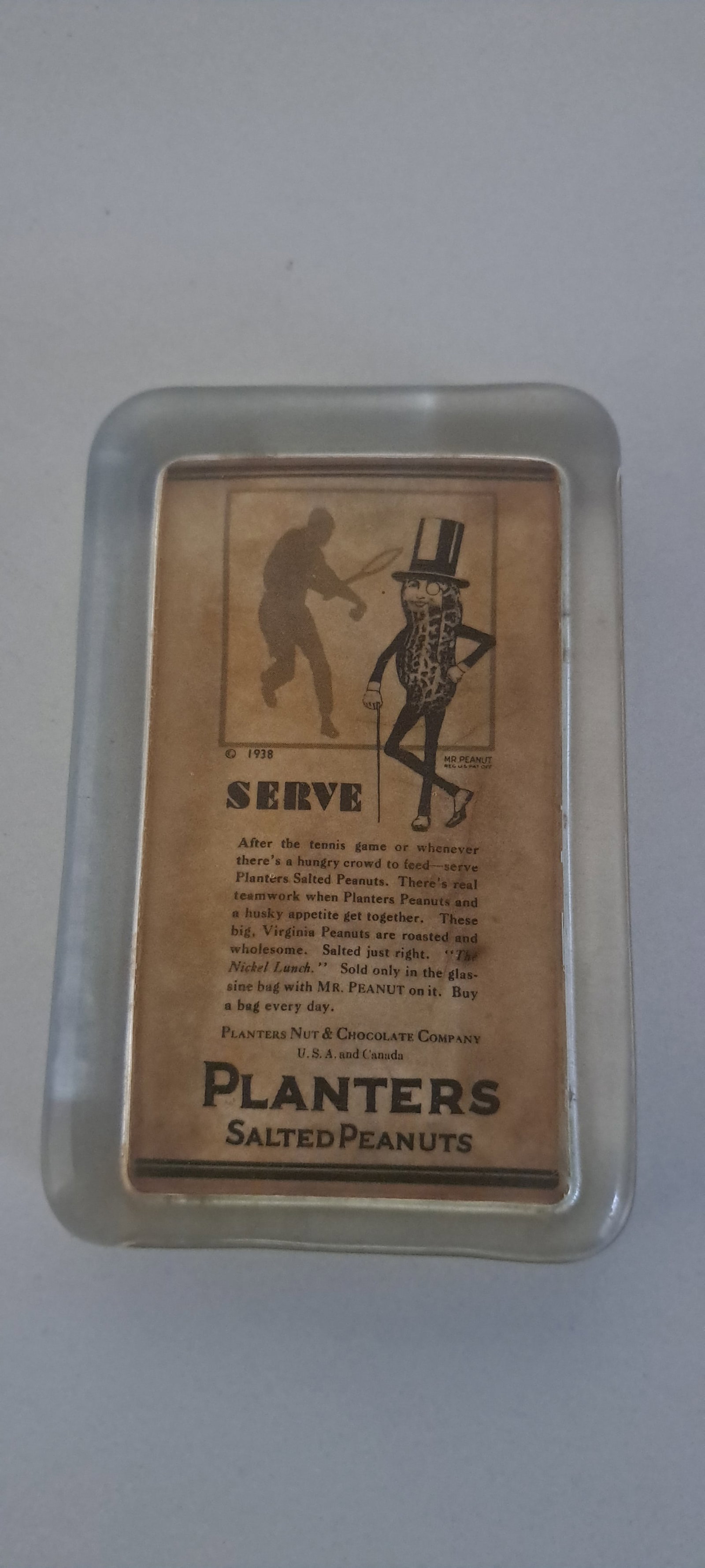 Planters Peanut glass paperweight (1 of 2)