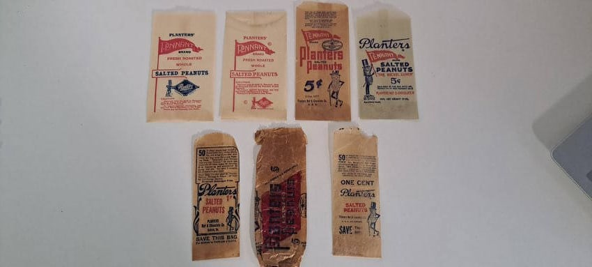(7) Planters Peanuts glassine bags (1 of 3)