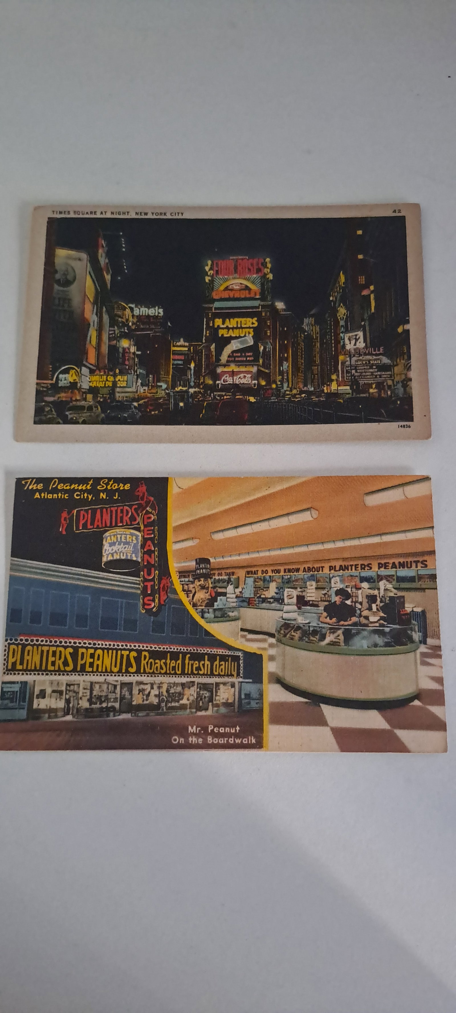 (2) Planters Peanuts postcards (1 of 4)