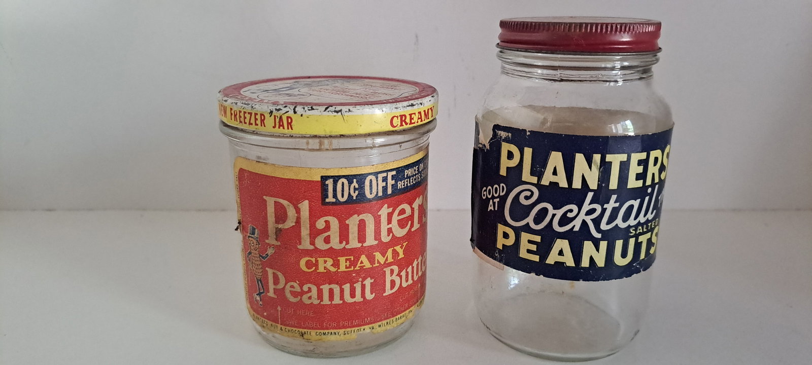 (2) small Planters Peanuts jars (1 of 3)