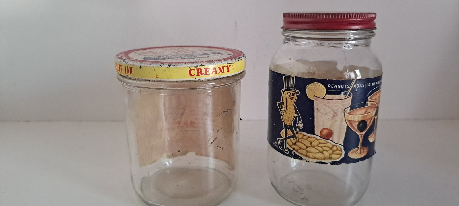 (2) small Planters Peanuts jars - 2