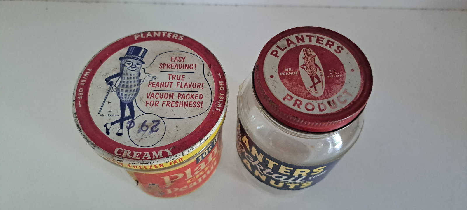 (2) small Planters Peanuts jars - 3