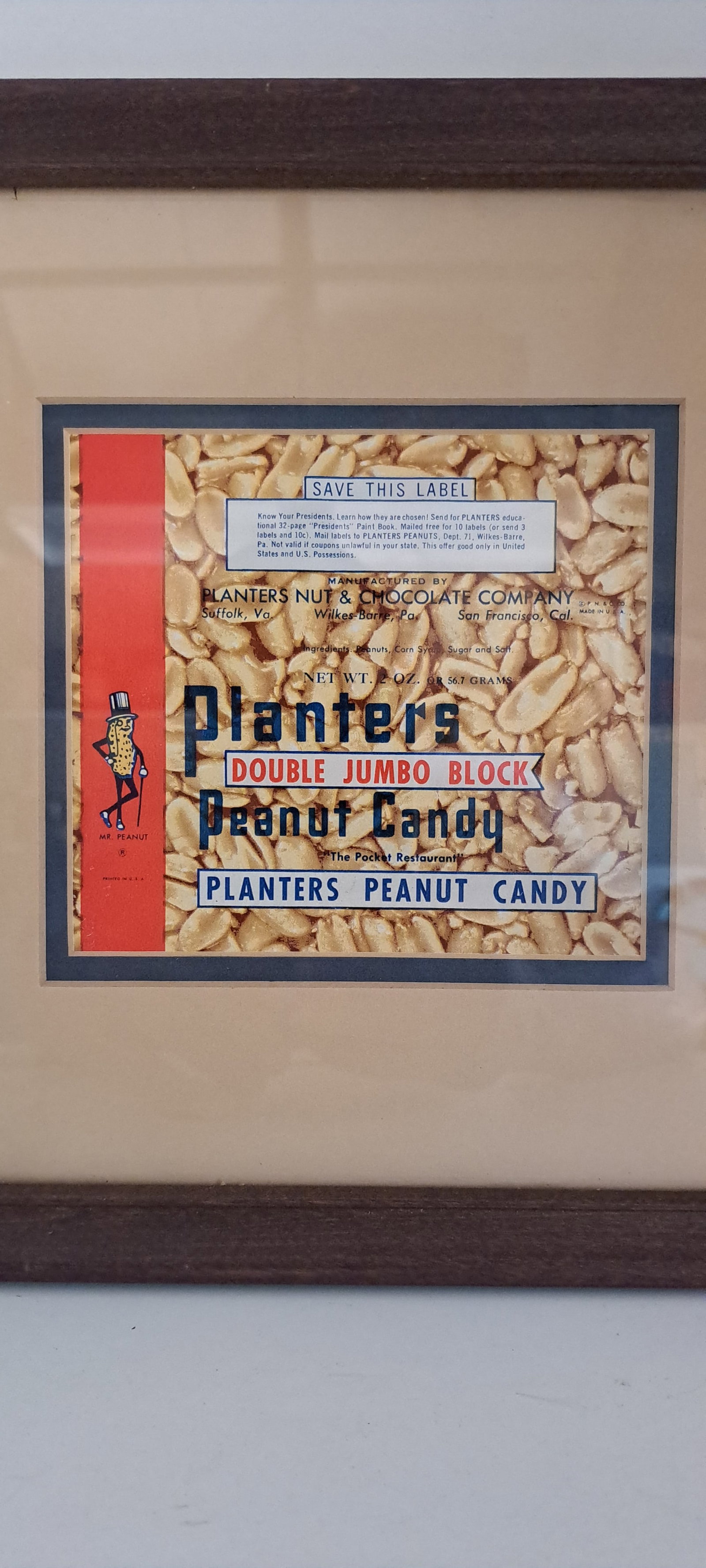 Framed Planters Peanuts Jumbo Block wrapper - 2