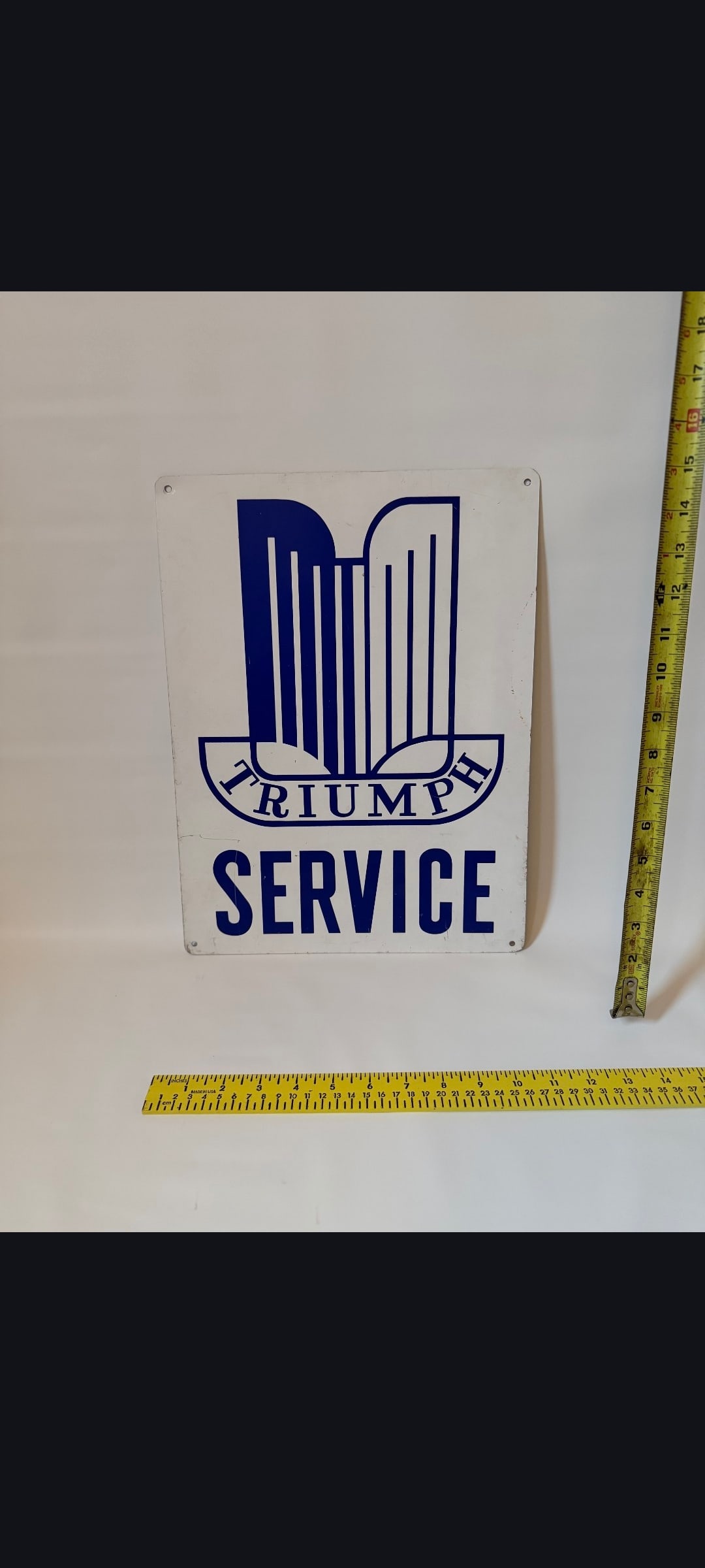 Triumph metal dealership sign (1 of 3)