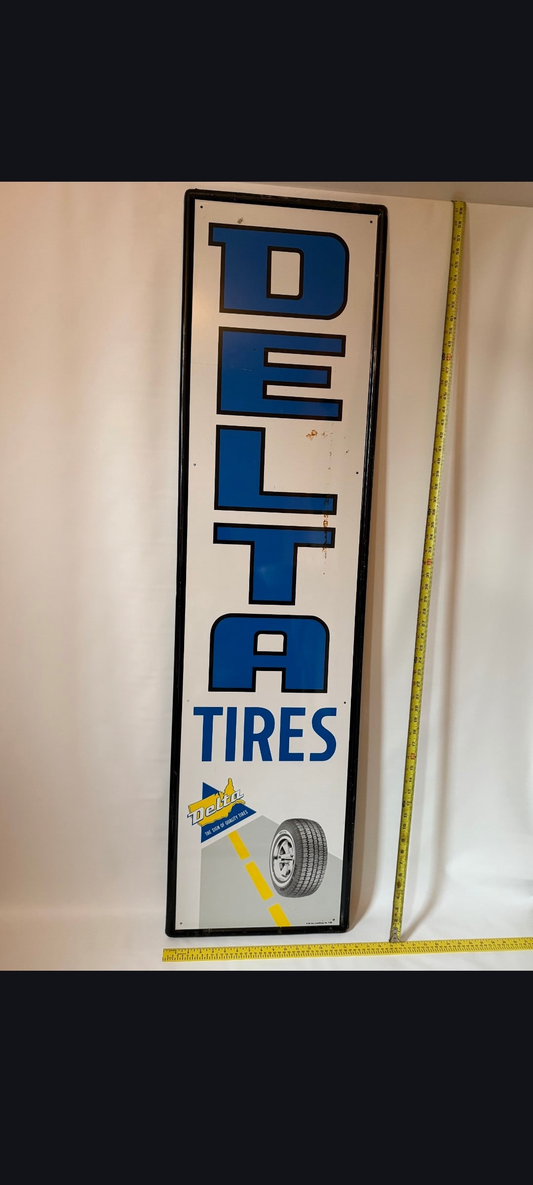 Delta Tires self framed metal sign (1 of 6)