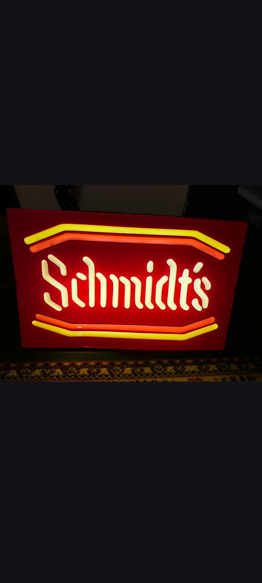 Schmidt's Beer light up sign (1 of 5)