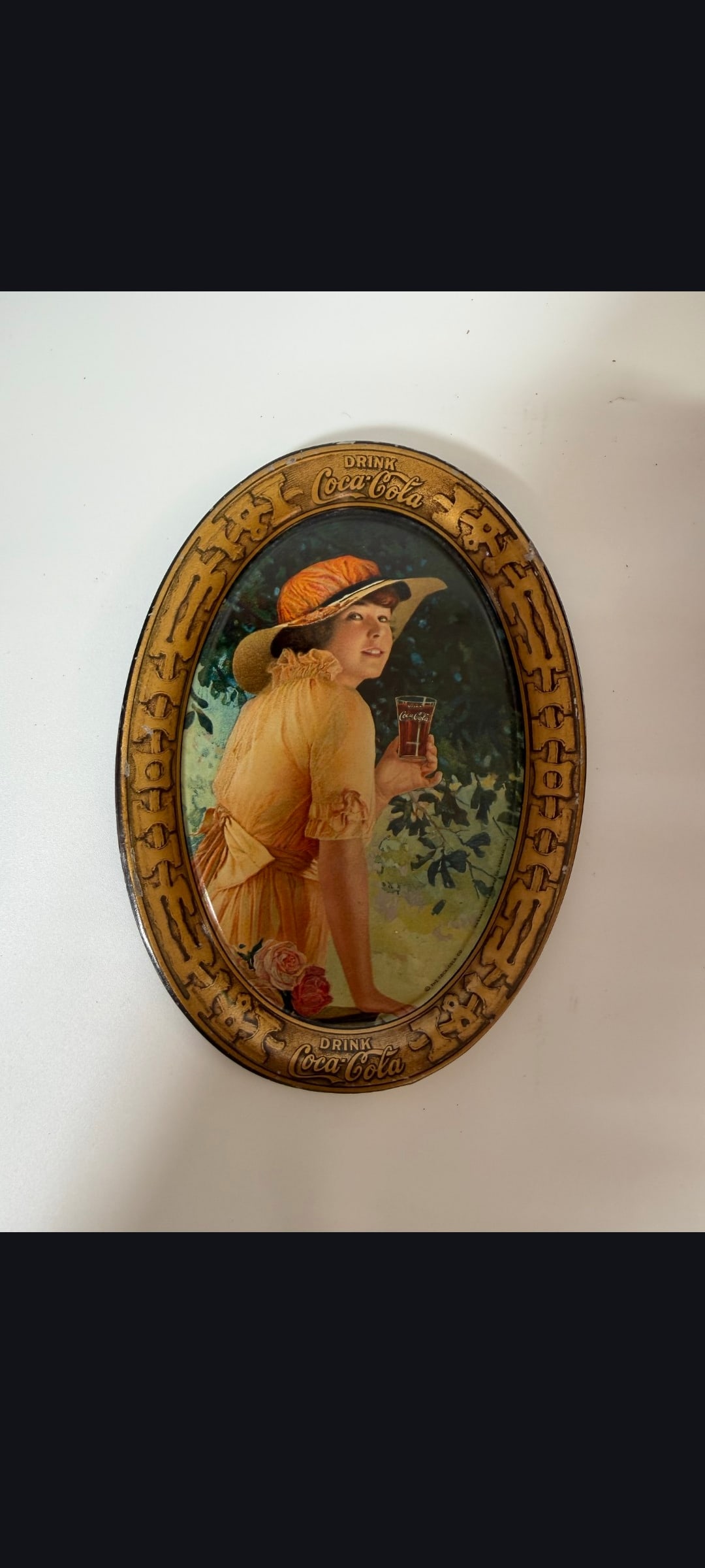 1916 Coca-Cola 'Elaine' tip tray (1 of 5)