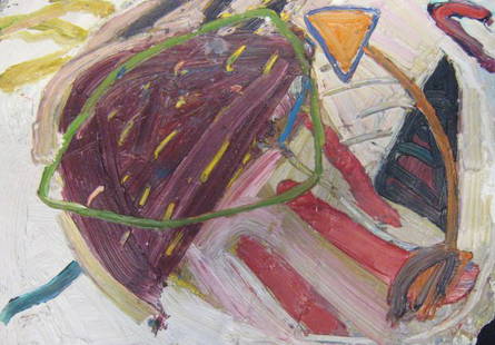 LINDA BESEMER, (AMERICAN B. 1957), UNTITLED: LINDA BESEMER (AMERICAN B. 1957) UNTITLED Signed 'Linda Besemer' in pencil verso 9 9/16 x 13 3/16 in. (24.3 x 33.5cm), and two companions by the same hand one oil on canvas 9 5/8 x 13 in. (24.4 x 33cm
