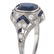 An Art Deco diamond, sapphire, and platinum ring, - 2