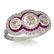 A diamond, ruby, and platinum ring, - 2