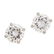 A pair of diamond and fourteen karat gold earrings,