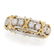 A diamond, eighteen karat gold, and platinum band,