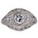 A platinum and diamond ring