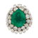 An emerald and diamond ring