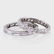 Two diamond and platinum eternity band rings,