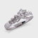 A diamond and platinum ring, - 2