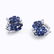 A pair of sapphire, diamond, and platinum earrings,