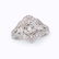 A diamond and platinum ring, - 2