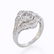 A diamond and platinum ring, - 4