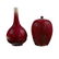 A Chinese copper red glazed bottle vase, and an ovoid