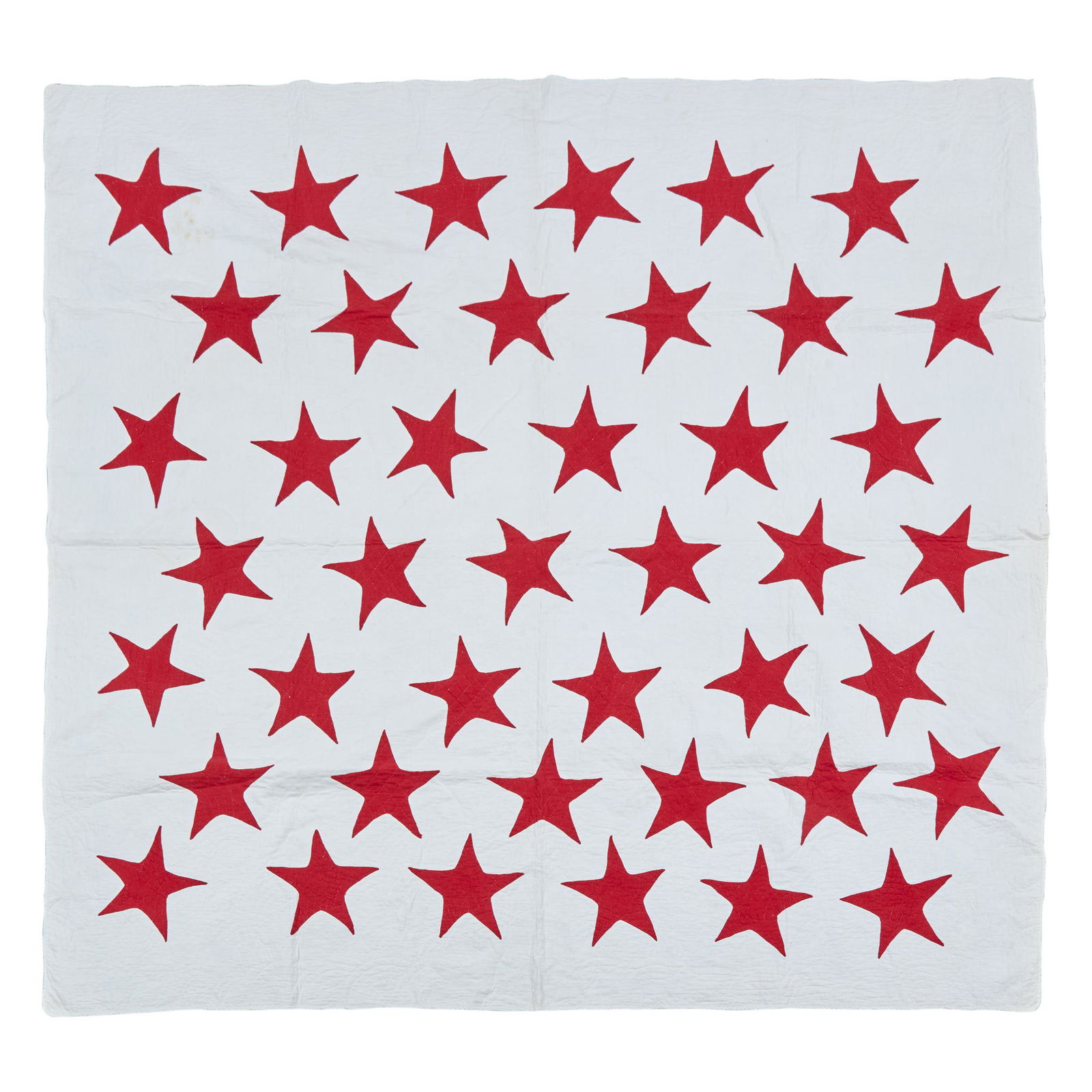 Two appliqued cotton quilts, "Great Star" quilt from Aug 13, 2020