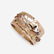 A Retro fourteen karat gold bi-color cuff bracelet,