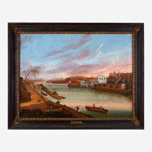 Nicolino Calyo (1799-1884) View of the Schuylkill River & Fairmount Water Works, Philadelphia