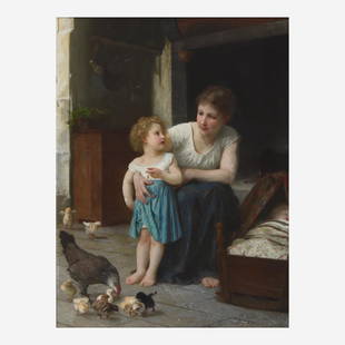 Elizabeth Jane Gardner Bouguereau (American, 1837–1922) Deux Mères de Famille: Elizabeth Jane Gardner Bouguereau (American, 1837–1922) Deux Mères de Famille Signed 'Elizabeth Gardner' bottom right, oil on canvas39 1/2 x 29 1/4 in. (77.5 x 74.3cm)Executed in 1888. Pro