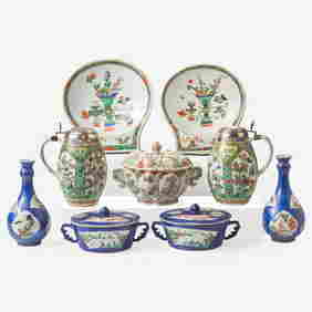 A group of nine assorted Chinese export porcelain tablewares &#22806;&#37559;&#29943;&#19968;&#32068 (1 of 4)