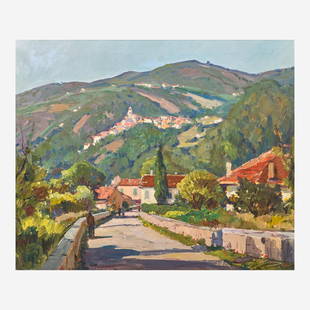 Anthony Thieme (American, 1888–1954) Route D'auribeau: Signed 'AThieme' lower right, titled verso, oil on canvas25 x 30 in. (63.5x76.2cm) Provenance Private Collection, Canada.