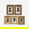 A group of five silhouettes Various artists, early 19th century