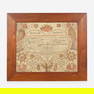 Johann Jacob Friedrich Krebs (c. 1749-1815) A printed and hand-colored Fraktur birth record, dated