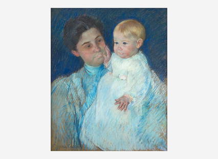 Mary Cassatt (American, 1844-1926) - Mrs. Harris Whittemore and Baby Helen: Mary Cassatt (American, 1844-1926) - Mrs. Harris Whittemore and Baby HelenSigned ‘Mary Cassatt’ bottom left, pastel on brown paper 23 x 19 in. (58.4 x 48.3cm) Executed in 1898.ProvenanceThe