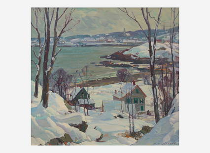 Aldro Thompson Hibbard (American, 1886-1972) - Winter, Back Beach, Rockport : Aldro Thompson Hibbard (American, 1886-1972) - Winter, Back Beach, Rockport Signed ‘A.T. Hibbard.’ bottom right, oil on canvas Oil on canvas 20 ¾ x 22 ½ in. (52.7 x 57.2) Provena