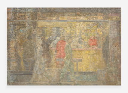 Isabel Bishop (American, 1902-1988) - Soda Fountain with Passersby: Isabel Bishop (American, 1902-1988) - Soda Fountain with Passersby Oil and tempera on canvas 22 1/8 x 32 ¼ in. (56.2 x 81.9cm) Executed in 1960. Provenance The Artist. The Artist's Estate.